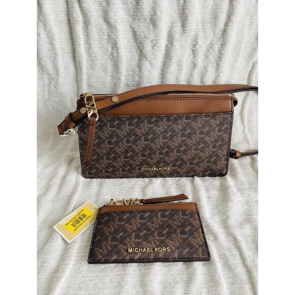 NWT Michael Kors Empire  Signature Logo Convertible Crossbody Bag & Card Case - Picture 8 of 14